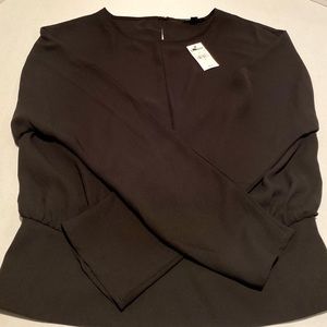 NWT Women’s Express Long Sleeve Black Shirt Size Medium